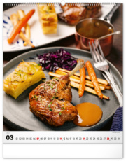 NOTIQUE Nástenný kalendár Gourmet 2027, 48 x 56 cm