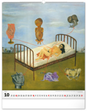 NOTIQUE Nástenný kalendár Frida Kahlo 2027, 48 x 56 cm