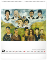 NOTIQUE Nástenný kalendár Frida Kahlo 2027, 48 x 56 cm
