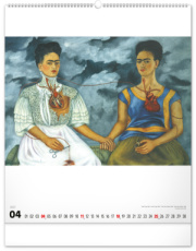 NOTIQUE Nástenný kalendár Frida Kahlo 2027, 48 x 56 cm