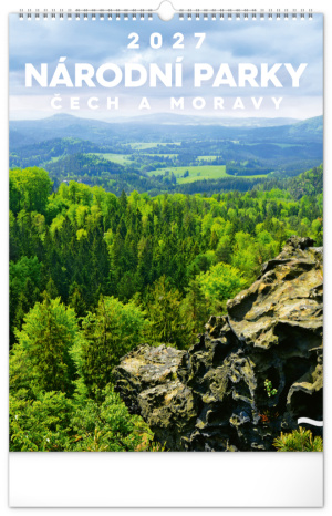 NOTIQUE Nástenný kalendár Národné parky Čech a Moravy CZ 2027, 33 x 46 cm