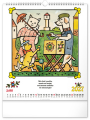 NOTIQUE Nástenný kalendár Josef Lada – Riekanky CZ 2027, 30 x 34 cm