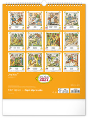 NOTIQUE Nástenný kalendár Josef Lada – Riekanky CZ 2027, 30 x 34 cm