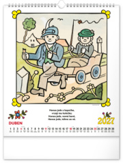NOTIQUE Nástenný kalendár Josef Lada – Riekanky CZ 2027, 30 x 34 cm