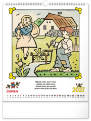 NOTIQUE Nástenný kalendár Josef Lada – Riekanky CZ 2027, 30 x 34 cm