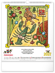 NOTIQUE Nástenný kalendár Josef Lada – Riekanky CZ 2027, 30 x 34 cm