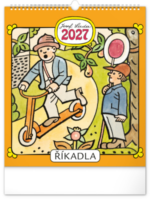NOTIQUE Nástenný kalendár Josef Lada – Riekanky CZ 2027, 30 x 34 cm