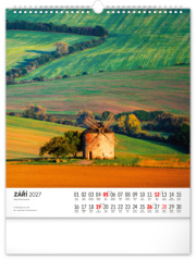 NOTIQUE Nástenný kalendár Potulky moravskou krajinou CZ 2027, 30 x 34 cm
