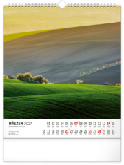 NOTIQUE Nástenný kalendár Potulky moravskou krajinou CZ 2027, 30 x 34 cm