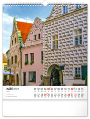 NOTIQUE Nástenný kalendár Česká republika CZ 2027, 30 x 34 cm