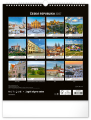 NOTIQUE Nástenný kalendár Česká republika CZ 2027, 30 x 34 cm