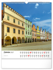 NOTIQUE Nástenný kalendár Česká republika CZ 2027, 30 x 34 cm