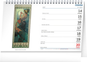 NOTIQUE Stolový kalendár Alfons Mucha CZ 2027, 23,1 x 14,5 cm