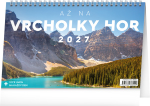 NOTIQUE Stolový kalendár Až na vrcholky hôr CZ 2027, 23,1 x 14,5 cm