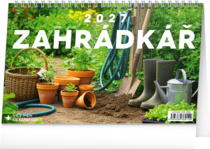 NOTIQUE Stolový kalendár Záhradkár CZ 2027, 23,1 x 14,5 cm