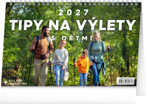 NOTIQUE Stolový kalendár Tipy na výlety s detmi CZ 2027, 23,1 x 14,5 cm