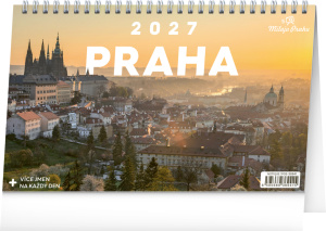 NOTIQUE Stolový kalendár Praha – Milujem Prahu CZ 2027, 23,1 x 14,5 cm