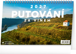 NOTIQUE Stolový kalendár Putovanie za vínom CZ 2027, 23,1 x 14,5 cm