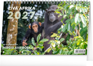 NOTIQUE Stolový kalendár Živá Afrika CZ 2027, 23,1 x 14,5 cm