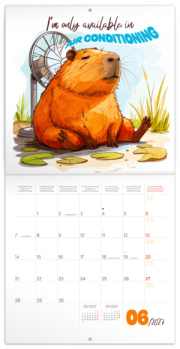 NOTIQUE Grid calendar Cheeky Capybaras 2027, 30 x 30 cm
