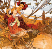 Kalendár Alfons Mucha - viazanka