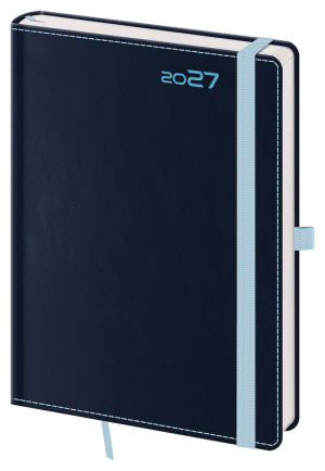 Týždenný diár A5 Double Blue s pútkom