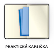 Vreckový diár A6 Memory tmavo hnedý s gumičkou