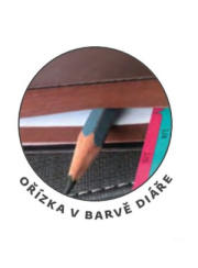 Vreckový diár A6 Memory tmavo hnedý s gumičkou