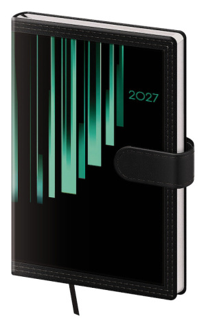 Vreckový diár A6 Tone s magnetom zelený