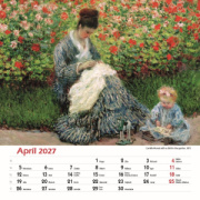 Nástenný kalendár Claude Monet štvorec 2027