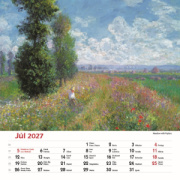 Nástenný kalendár Claude Monet štvorec 2027