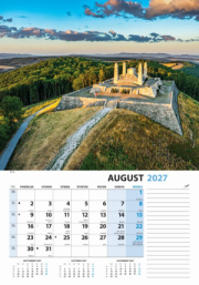 Nástenný kalendár Slovensko z výšky 2027