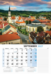 Nástenný kalendár Slovensko z výšky 2027