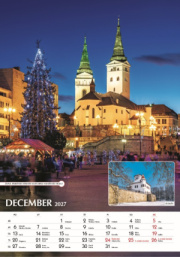 Nástenný kalendár Spoznávame Slovensko 2027