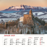 Nástenný kalendár Hrady a zámky Slovenska 2027