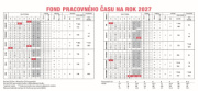 Stolový kalendár Stĺpcový s veľkými písmenami 2027