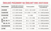 Stolový kalendár Riadkový s veľkými písmenami 2027