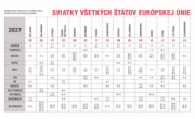 Stolový kalendár Pracovný stĺpcový 2027