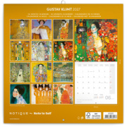 NOTIQUE Grid calendar Gustav Klimt 2027, 30 x 30 cm