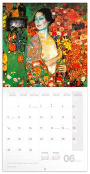 NOTIQUE Grid calendar Gustav Klimt 2027, 30 x 30 cm