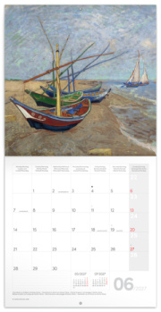 NOTIQUE Grid calendar Vincent van Gogh 2027, 30 x 30 cm