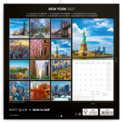 NOTIQUE Grid calendar New York 2027, 30 x 30 cm