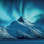 NOTIQUE Grid calendar Aurora Borealis 2027, 30 x 30 cm