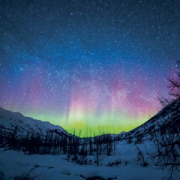 NOTIQUE Grid calendar Aurora Borealis 2027, 30 x 30 cm