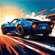 NOTIQUE Grid calendar Fast Cars 2027, 30 x 30 cm