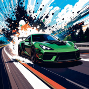 NOTIQUE Grid calendar Fast Cars 2027, 30 x 30 cm
