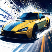 NOTIQUE Grid calendar Fast Cars 2027, 30 x 30 cm