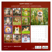 NOTIQUE Grid calendar Happy Doge 2027, 30 x 30 cm
