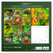 NOTIQUE Grid calendar Lizards 2027, 30 x 30 cm