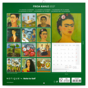 NOTIQUE Grid calendar Frida Kahlo 2027, 30 x 30 cm